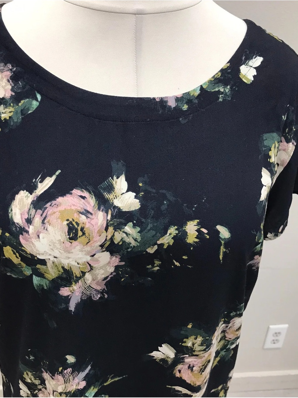 J.Jill Soft Lightweight Navy Blue Floral Maxi Dress - New - Size 3X - Picture 3 of 5